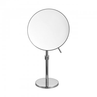 Aqua Rondo, Kubebath, Chrome Magnifying Mirror, Adjustable Height