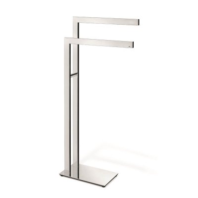 Linea 15" Freestanding, Double Towel Stand, Chrome, Zack Series