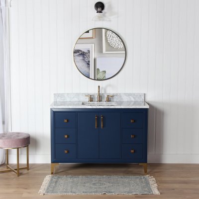 Hudson 48", Cobalt Blue Bathroom Vanity