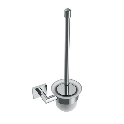 Crater Wall Mounted Toilet Brush, Chrome, Volkano Series