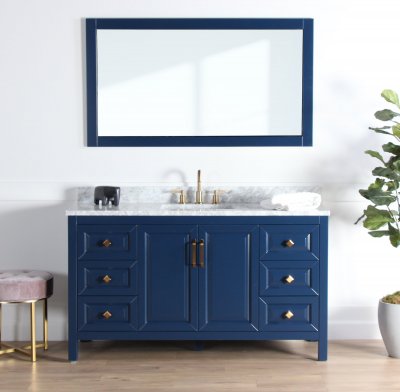 Berkeley 60", Cobalt Blue Bathroom Vanity