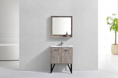 Nella 30" Maple Grey Modern Bathroom Vanity