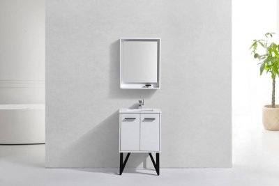 Nella 24" Gloss White Modern Bathroom Vanity