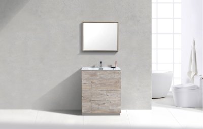 Milano 30" Maple Grey Modern Bathroom Vanity