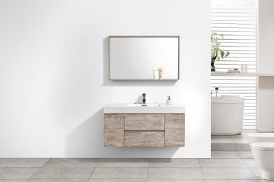 Bliss 48", Kubebath Maple Grey Wall Mount Modern Bathroom Vanity