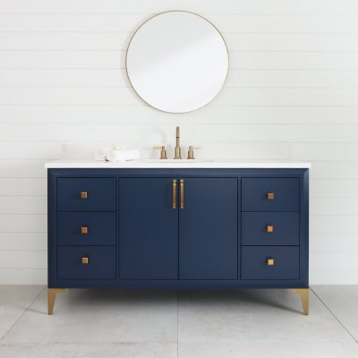 Hudson 60", Cobalt Blue Bathroom Vanity